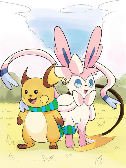 Raichu and Sylveon (Pokémon Mystery Dungeon). Published: November 27, 2021