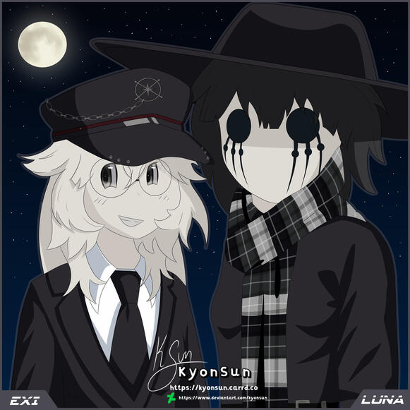 Exi and Luna (Art Request by u/Upper-Translator-75 on Reddit). Published: February 17, 2026